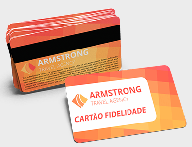 Cartão Fidelidade com Arte Única em PVC 0,5mm Fosco Frente e Verso 8,5x5,4cm - 4x4 - 5000 unid