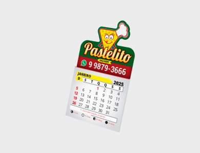 Ímã de Geladeira com Faca Personalizada e Bloco Calendário 2026 Supremo 4x5cm - 4x0 - 1000 unid