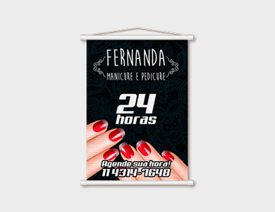 Mini Banner 280g 20x40cm - 4x0 - 10 unid