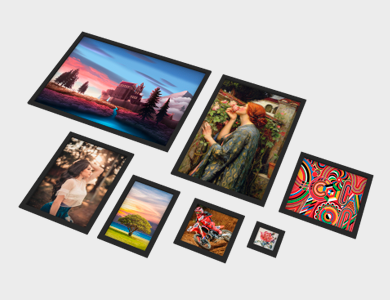 Quadro Decorativo com Moldura Caixa Baixa com Vidro Adesivado com Laminação Fosca 20x30cm - 4x0 - 50 unid