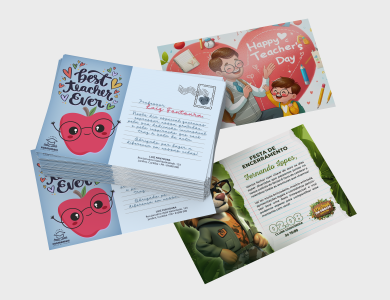 Convites e Postais com Dados Variáveis Supremo 300g Verniz Total Frente 10x15cm - 4x4 - 1 unid